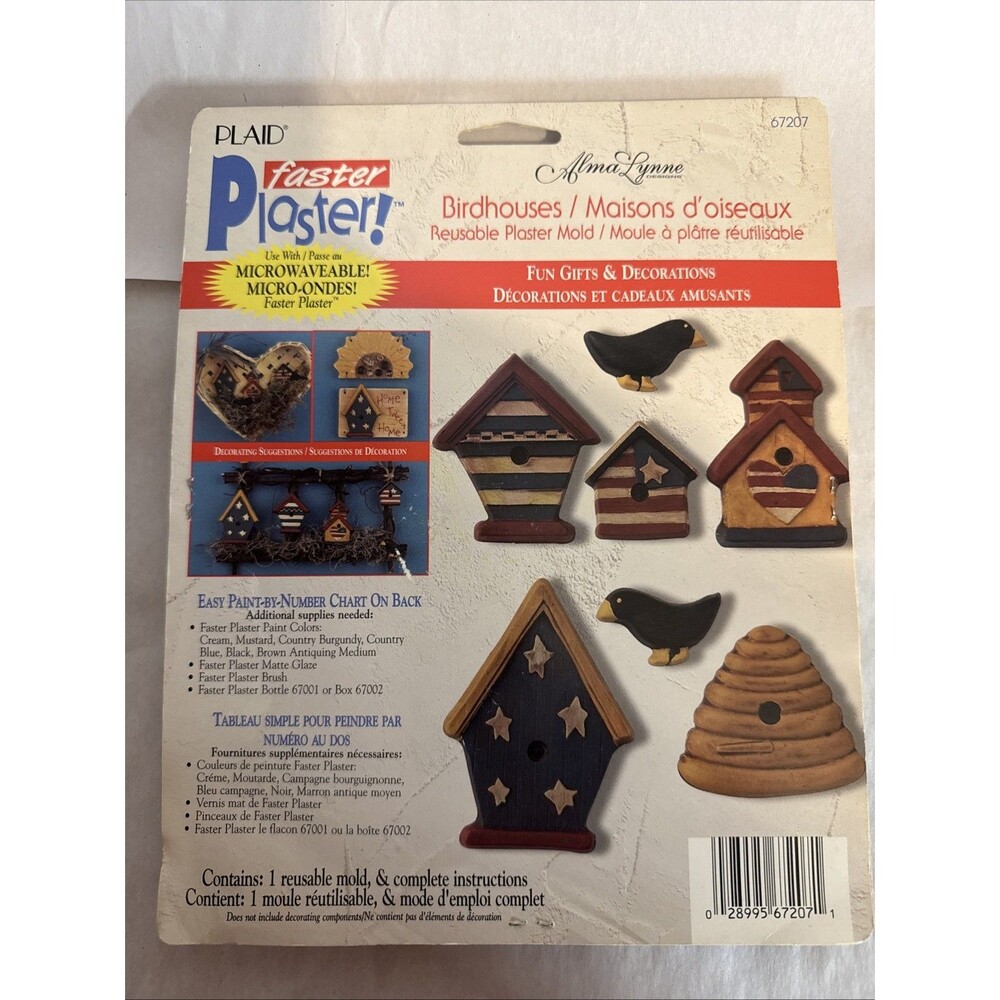 Plaid Faster Plaster "Birdhouses" Reusable Plaster Mold - 1995